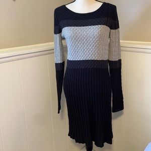 NWT Maurices Black and Gray Sweater Dress Medium